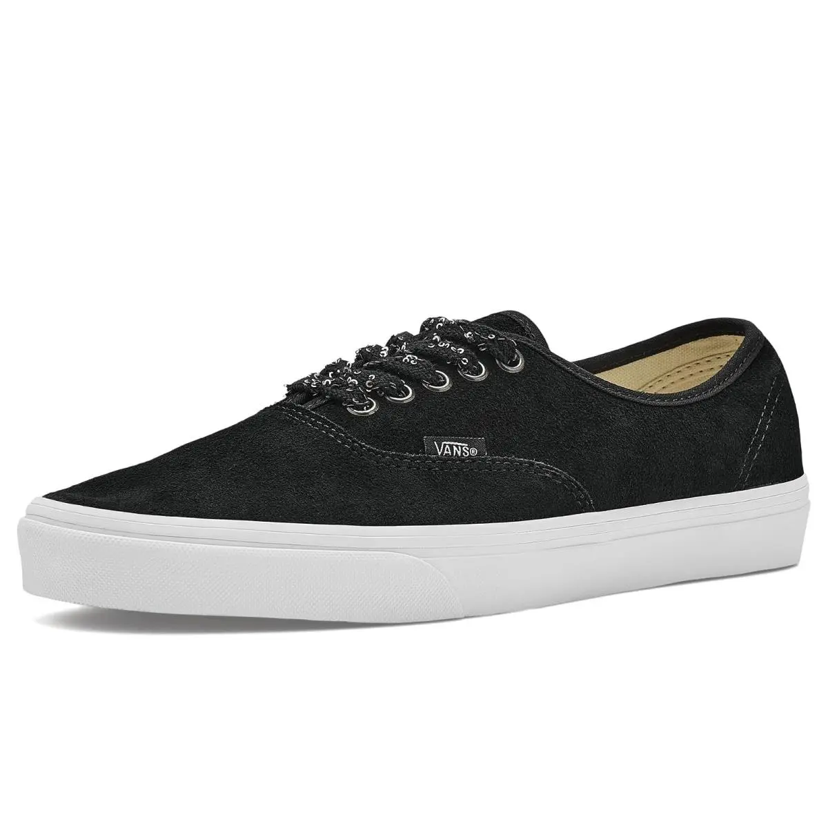 Unisex Sneakers Athletic Shoes  Shine Lace Black/True White by Vans
