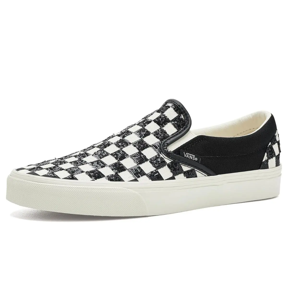 Unisex Sneakers Athletic Shoes  Classic Slip-on Beaded Checkerboard by Vans