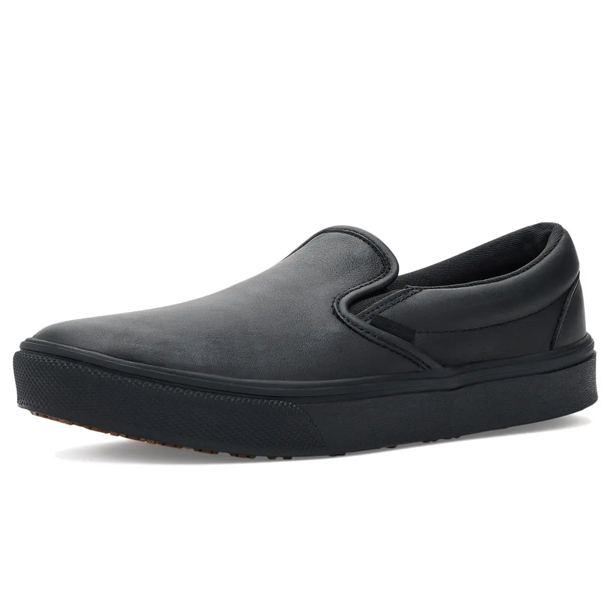 Unisex Classic Slip-on Made For The Makers Slip Resistant Shoe leather black black gum by Vans