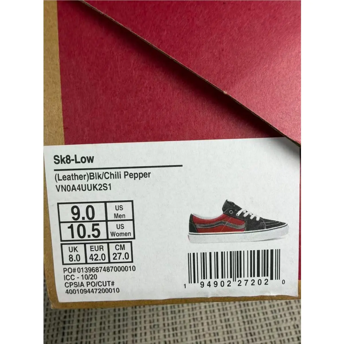 Vans shoes - VN0A4UUK2S1 - VN0A4UUK2S1 - Red 20