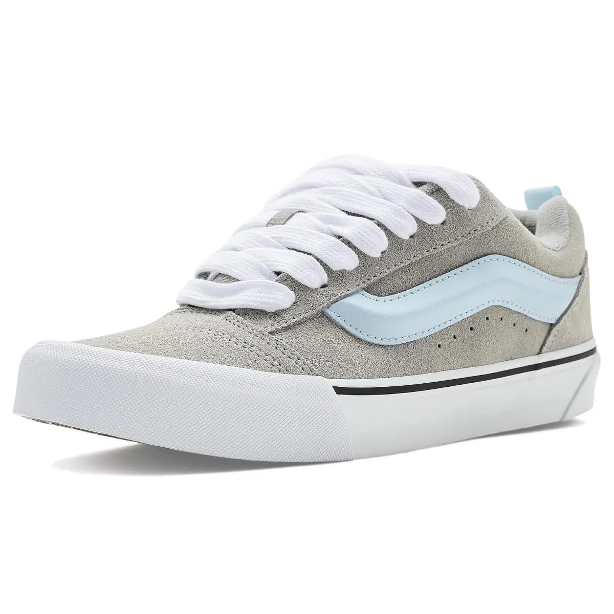 Unisex Sneakers Athletic Shoes  Knu Skool™ Pop Sidestripe Gray/Blue by Vans