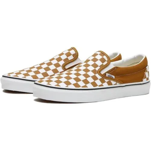 Vans Classic Slip-on Color Theory Golden Brown Skate Shoes Canvas Sneakers