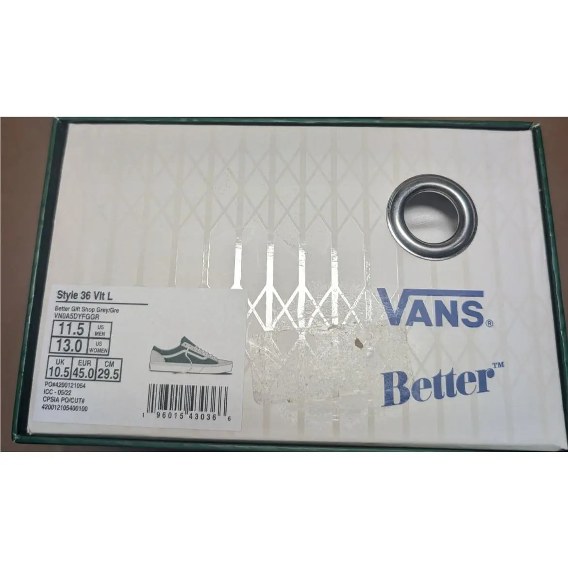 Vans shoes - VANS Style 36 VLT LX - VN0A5DYFGGR - Green (UPC: 196015430366) 8