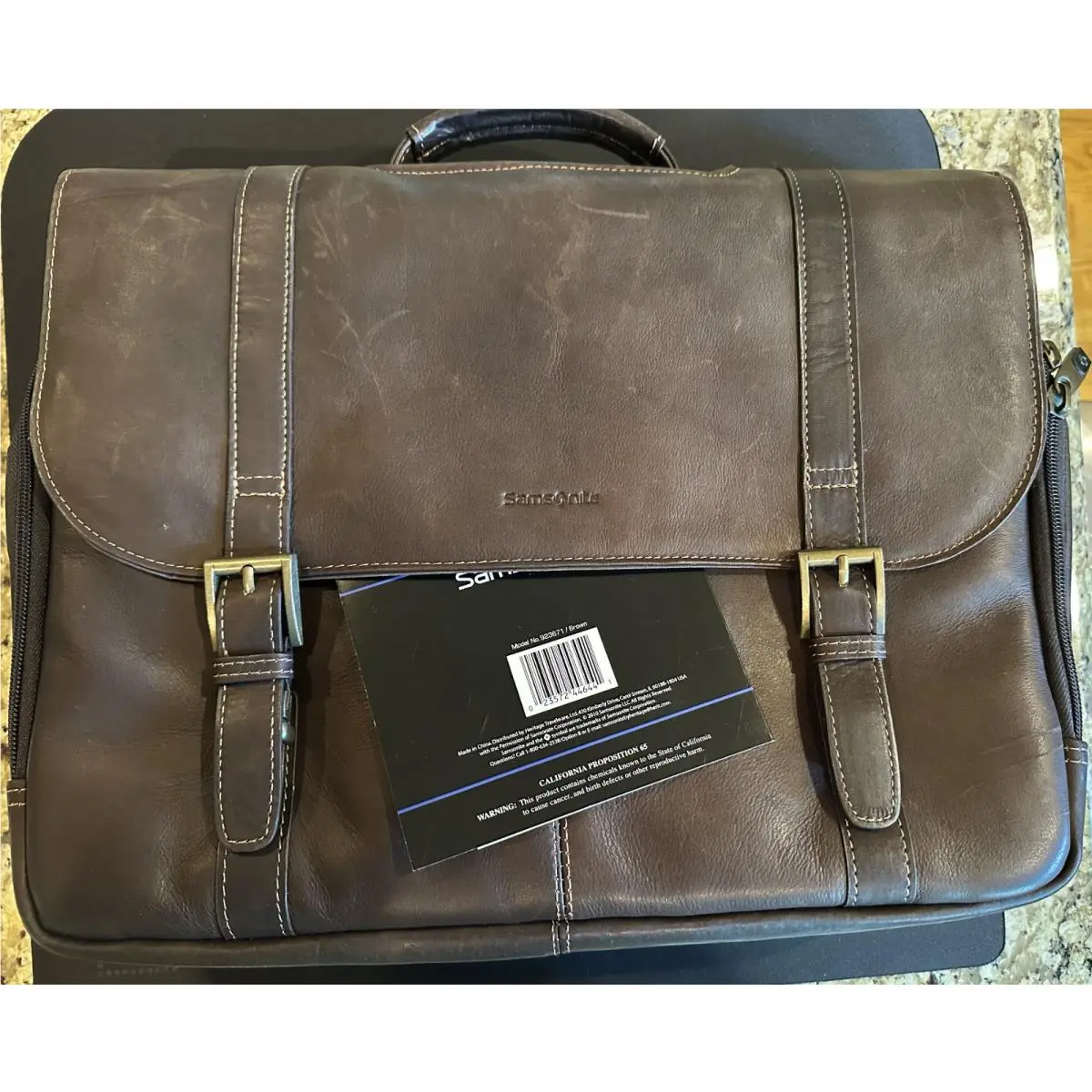 Samsonite Brown Leather Business Case w/ Tags