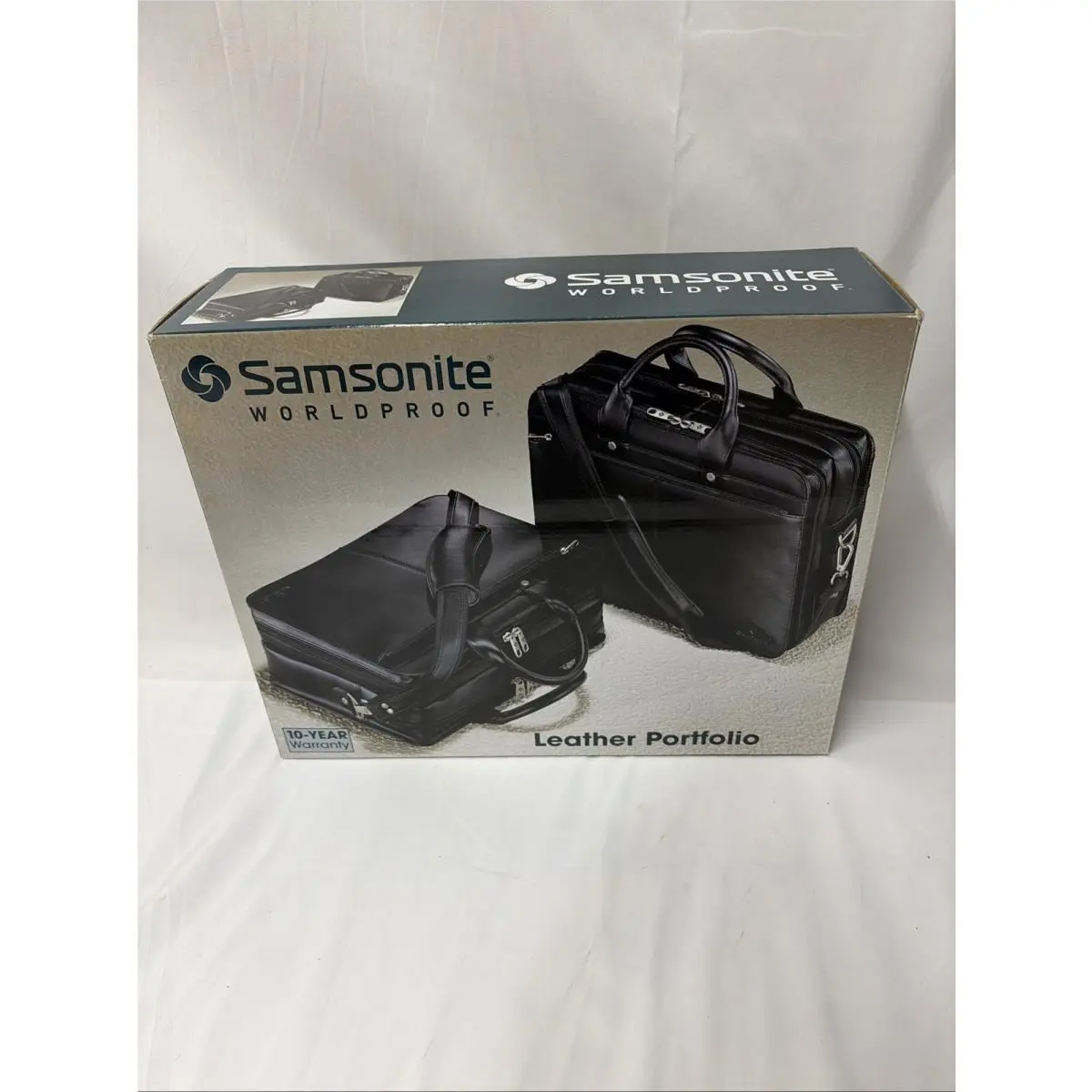 Executive Leather Portfolio Briefcase Black Model 920955 by Samsonite