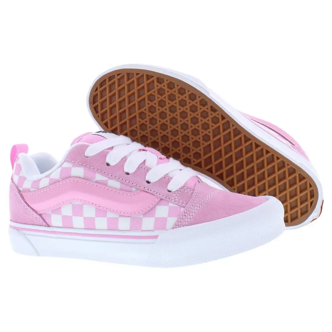 Vans Knu Skool GS Girls Shoes Size 5.5 Color: Checkerboard Prism Pink/true