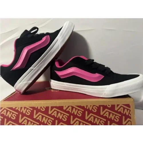 Knu Skool Leopard Pop Black/multi Kid’s Shoes Womens Size 7 N404 by Vans