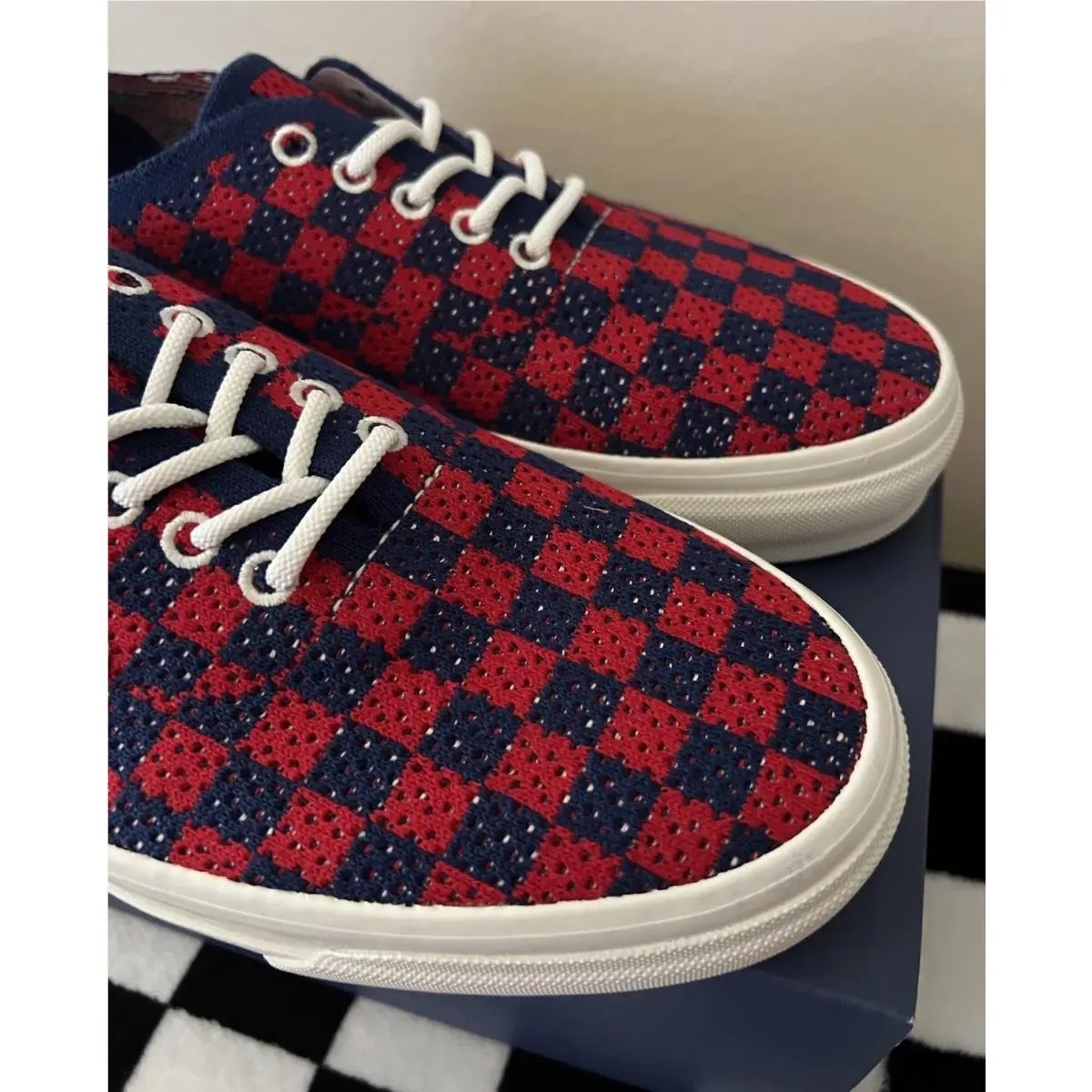 Vans shoes - VANS Premium Authentic - Premium Authentic - VN000EJCRDB - Checkerboard Red/Blue 4