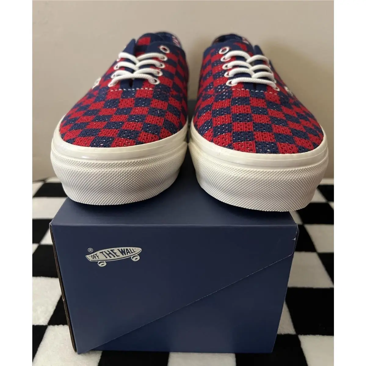 Vans shoes - VANS Premium Authentic - Premium Authentic - VN000EJCRDB - Checkerboard Red/Blue 6