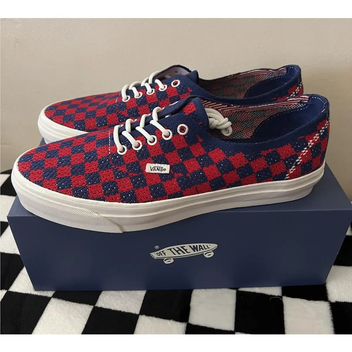 Vans shoes - VANS Premium Authentic - Premium Authentic - VN000EJCRDB - Checkerboard Red/Blue 8