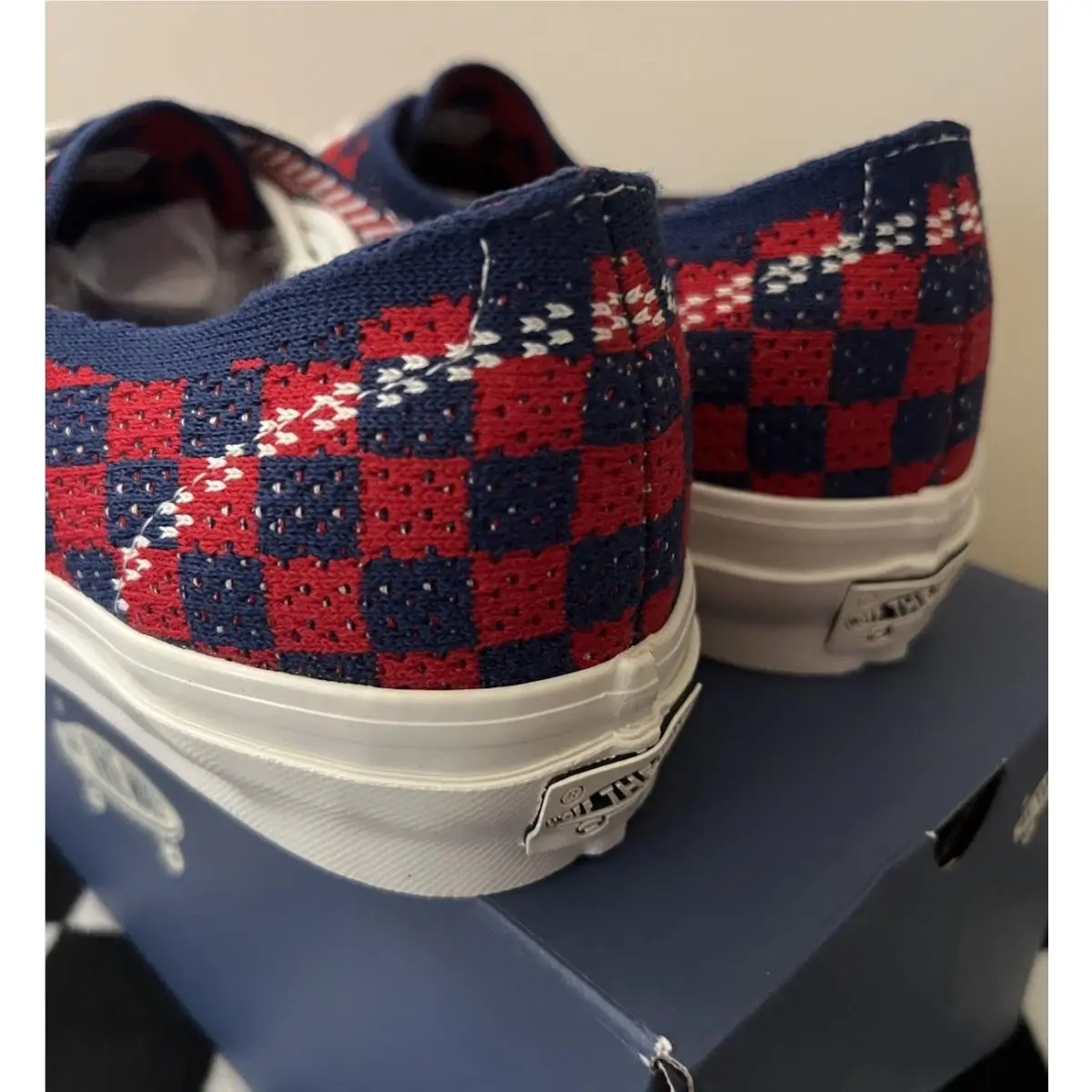 Vans shoes - VANS Premium Authentic - Premium Authentic - VN000EJCRDB - Checkerboard Red/Blue 9
