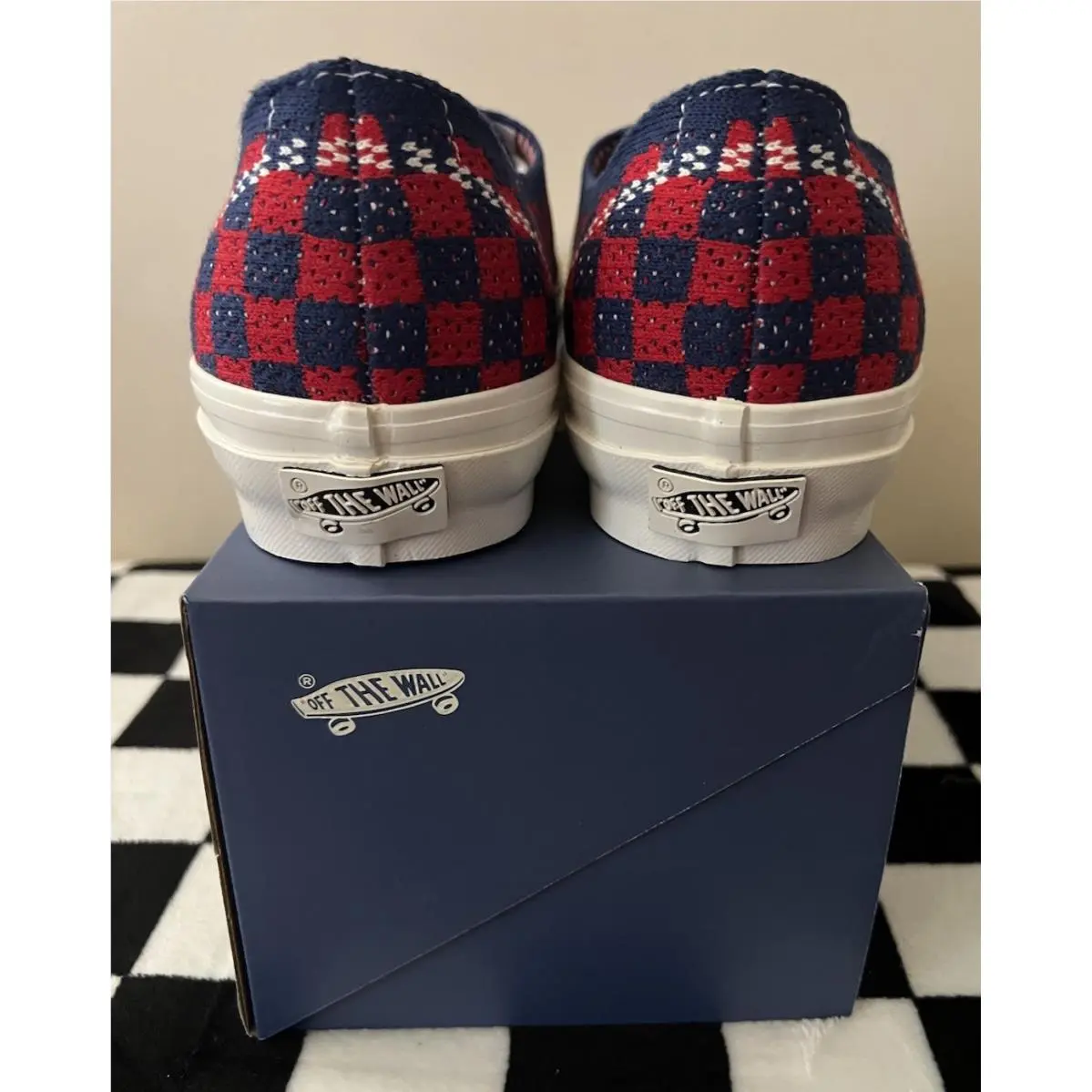 Vans shoes - VANS Premium Authentic - Premium Authentic - VN000EJCRDB - Checkerboard Red/Blue 10