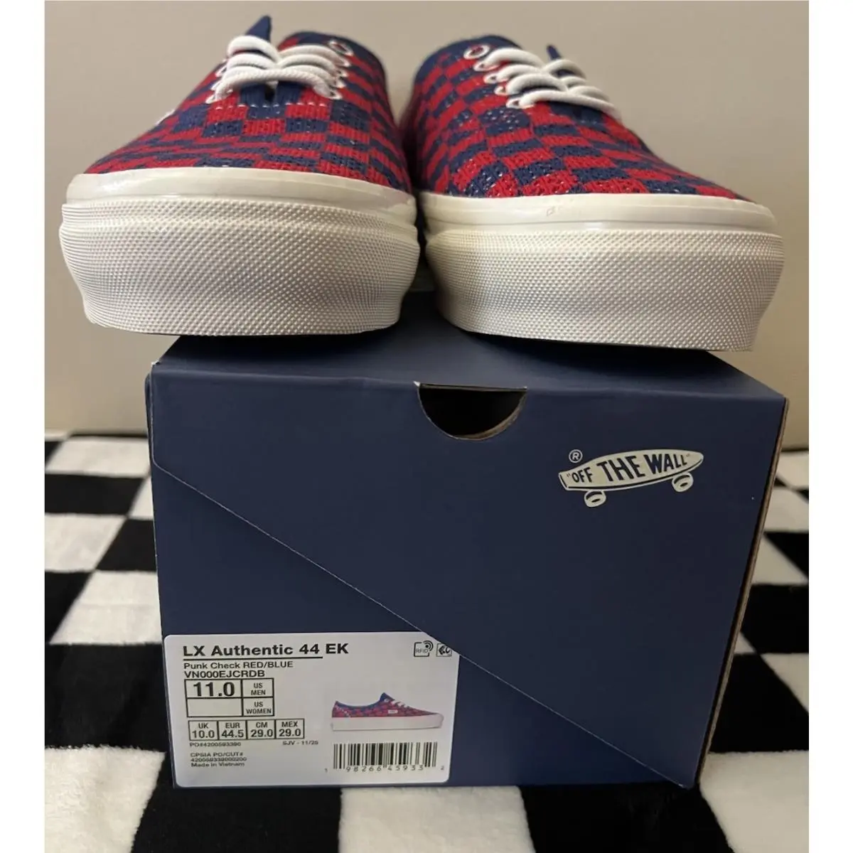 Vans shoes - VANS Premium Authentic - Premium Authentic - VN000EJCRDB - Checkerboard Red/Blue 11