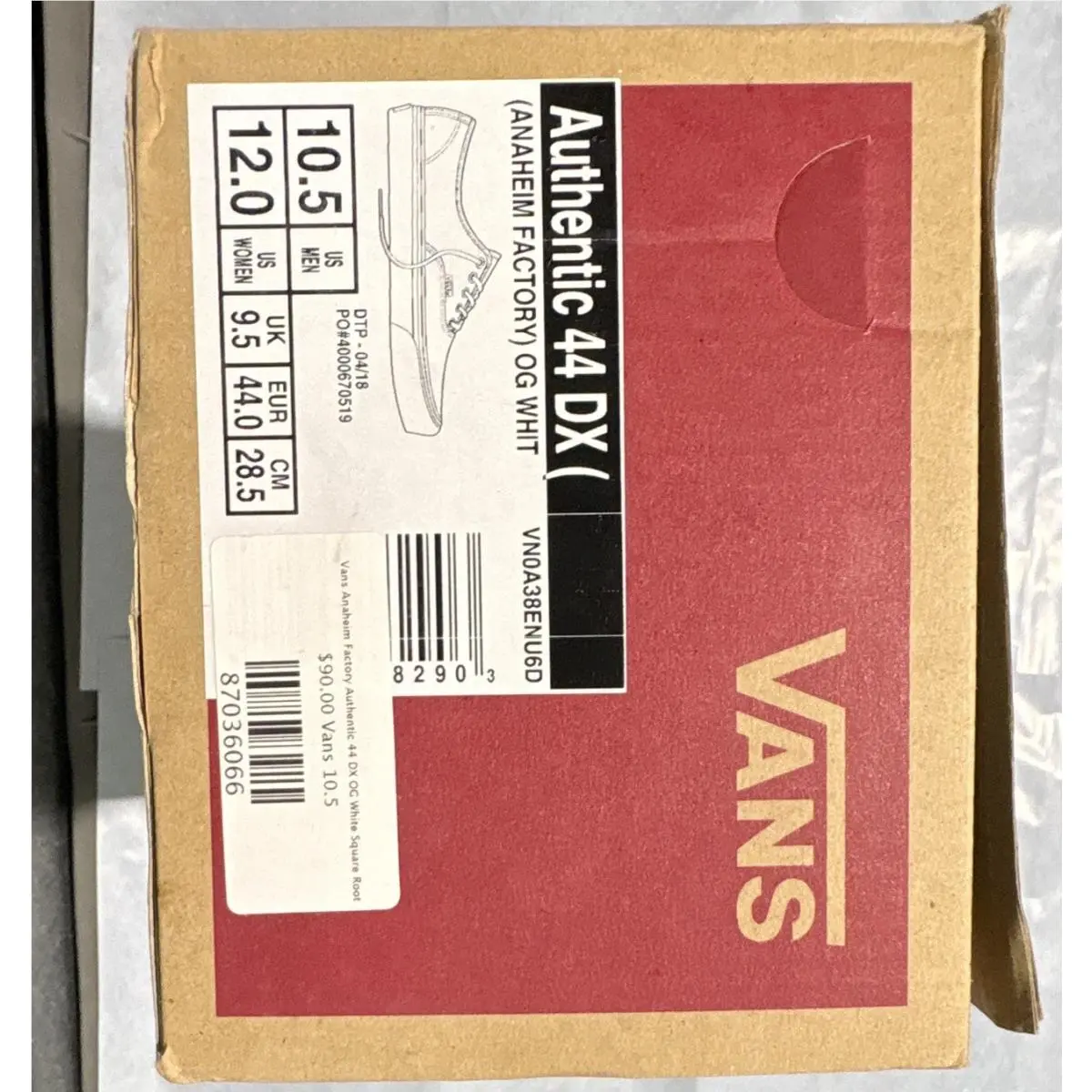 Vans shoes - VANS Authentic - Authentic - VN0A38ENU6D - White 0