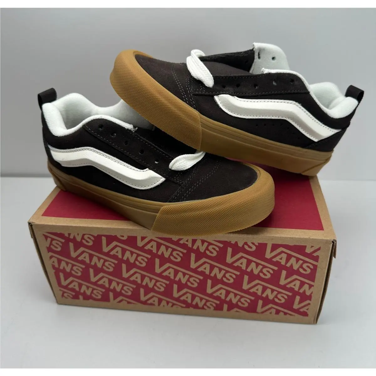 Unisex Knu Skool Shoes Baby Turkish Coffee Size M3.5 W5 22S by Vans