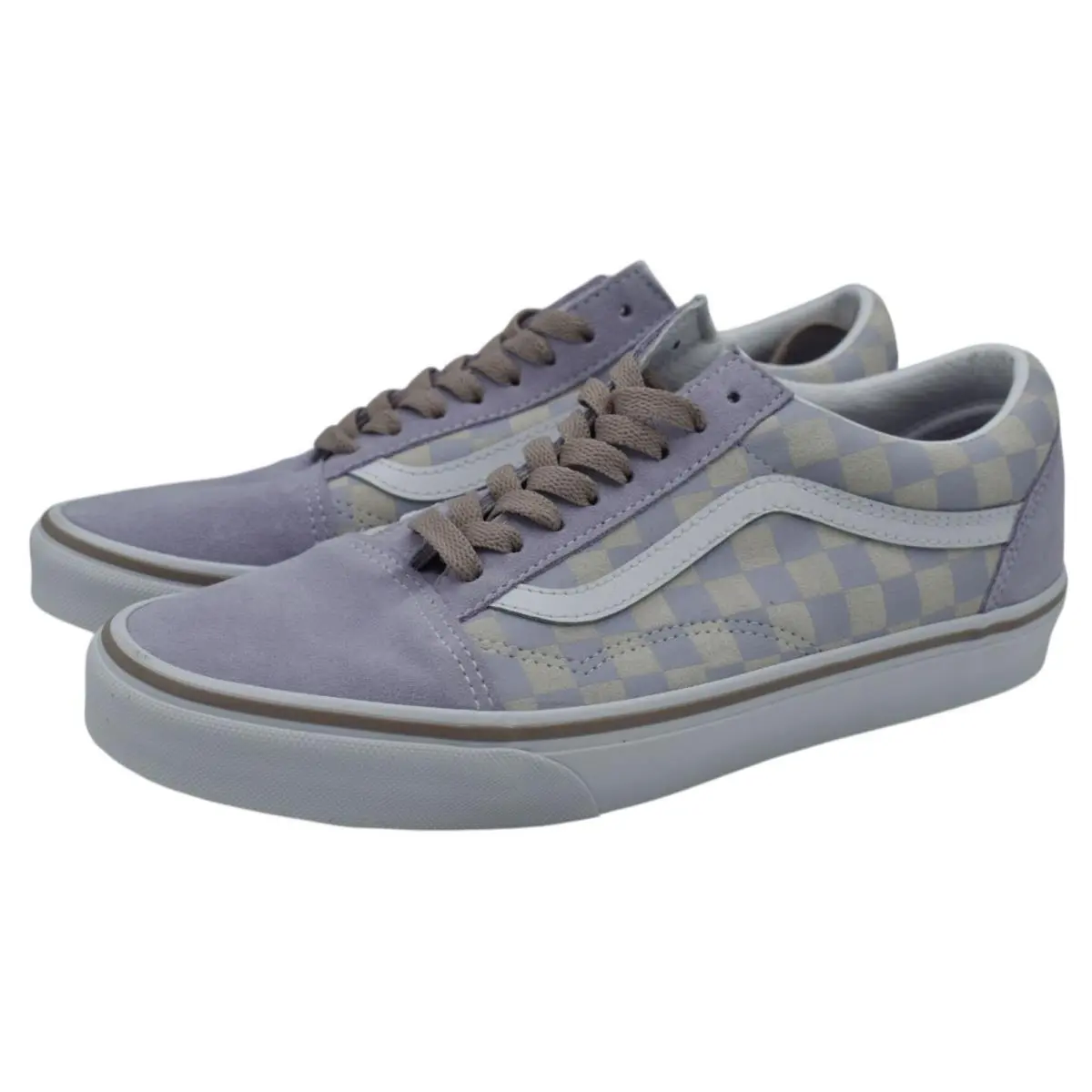 Womens 9.5 Old Skool Checkboard Purple Evening Haze Lace Up Sneakers Shoes by Vans