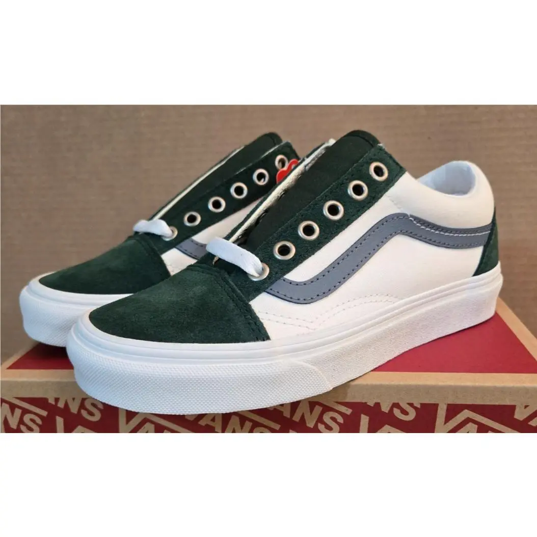 Old Skool Shoes 5 Women/ 3.5 Men Varsity Canvas Blue/green VN0A5JMIBLG by Vans