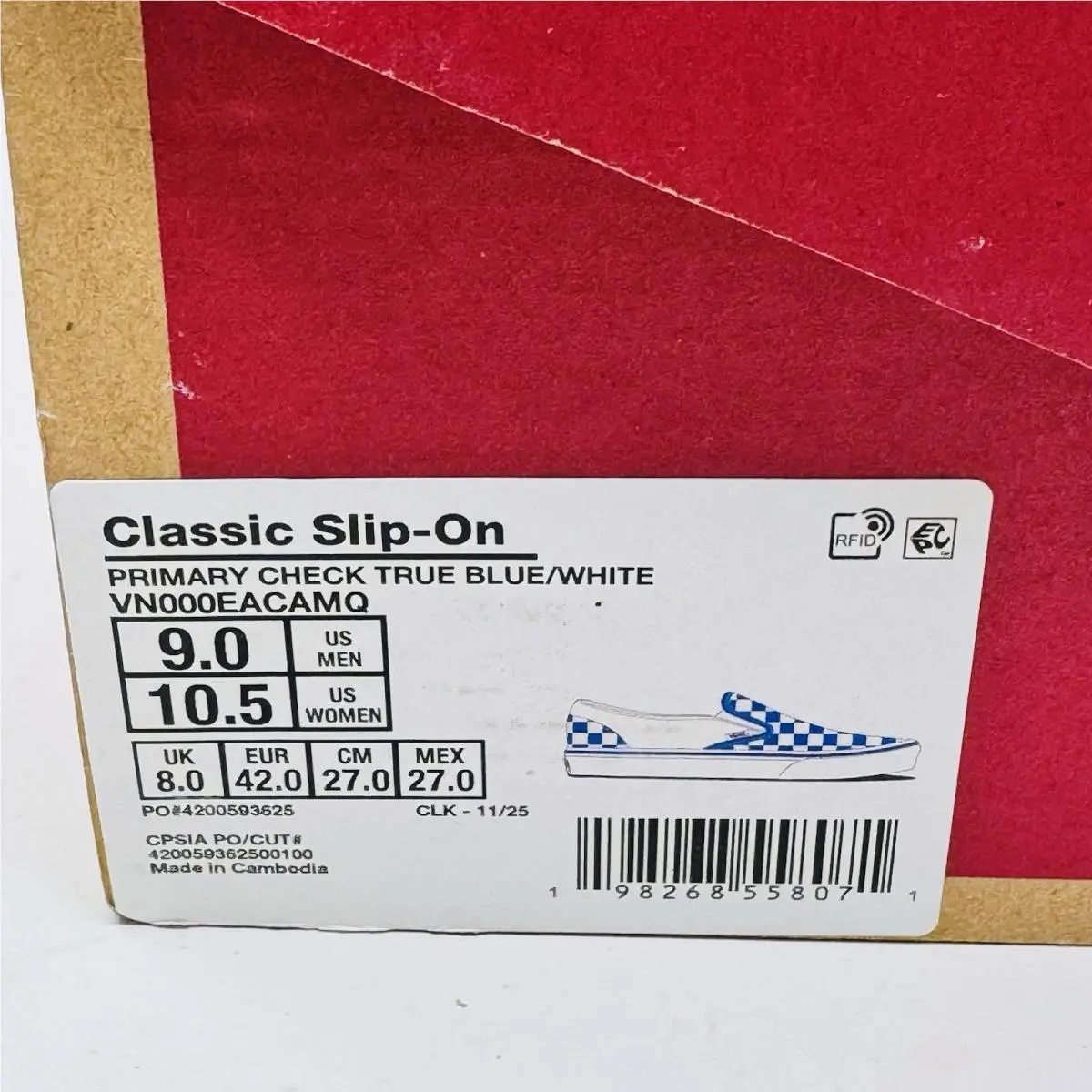 Vans shoes - VANS Classic - Classic - VN000EACAMQ - Blue / White 1