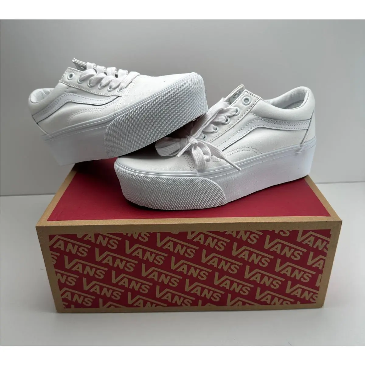 Men`s Old Skool Stackform True White Size M5.5 W7 22S by Vans