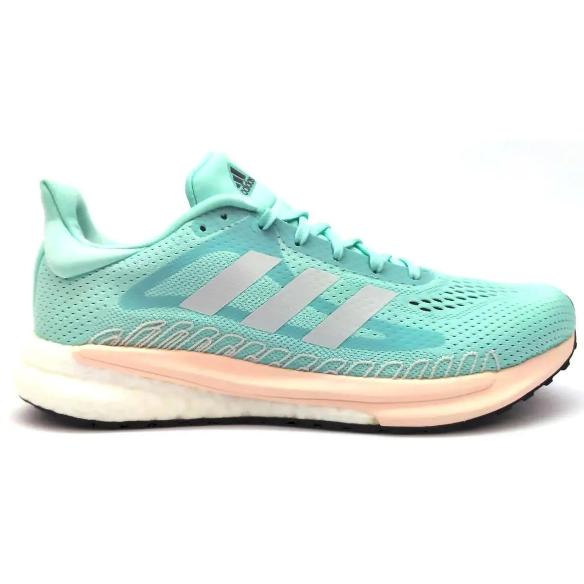 Women`s Solar Glide 3 Running Shoes Sneaker Light Blue White Size 9 by Adidas