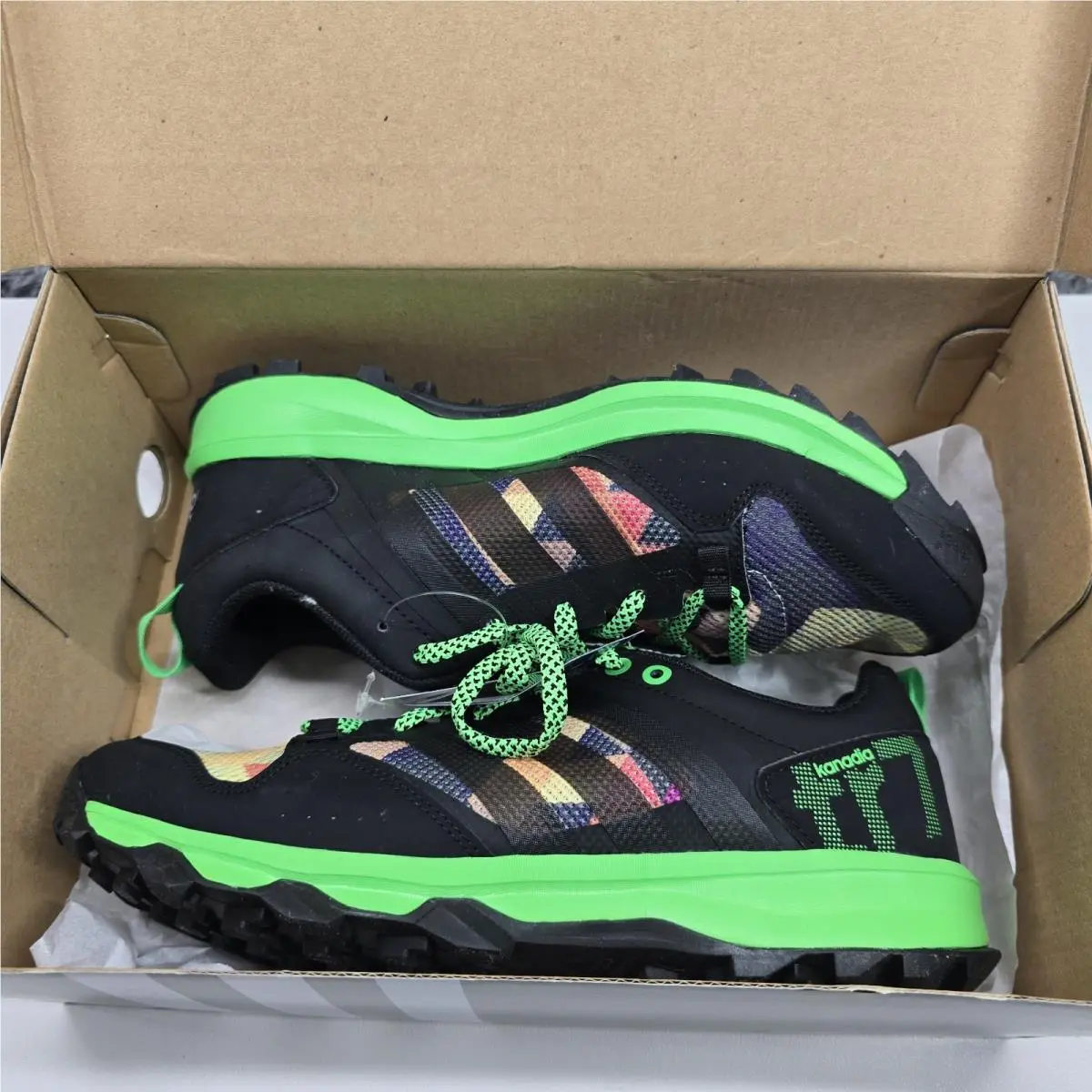 Adidas shoes - adidas Kanadia 7 TR - Kanadia - B40098 - Black/Multi-Color, Manufacturer: Black/Flash Green/Multicolor (UPC: 888164679894) 12