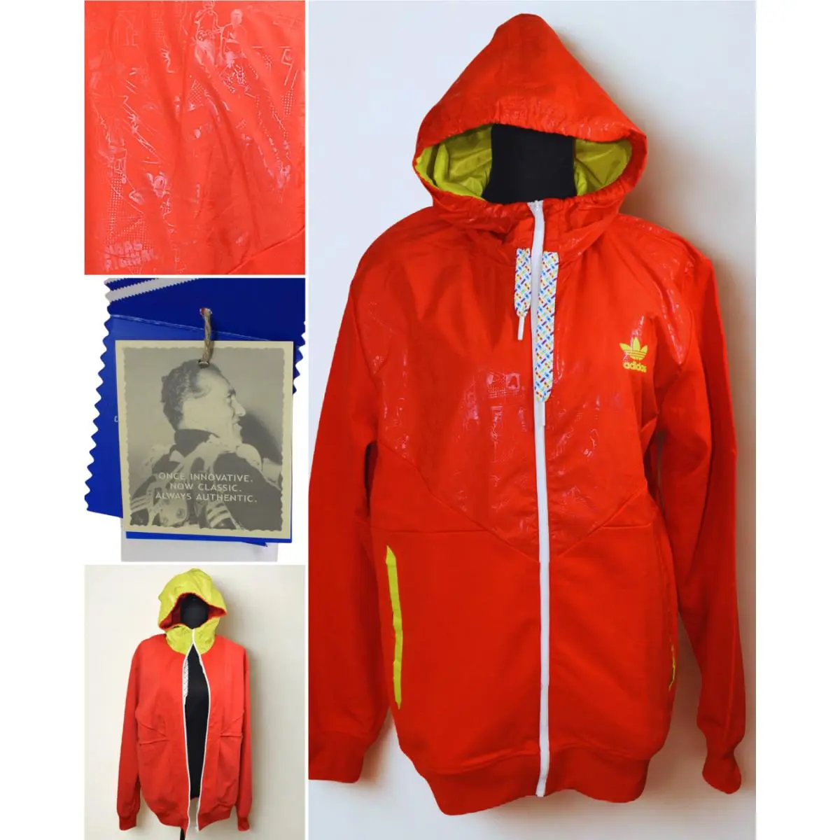 Adidas s XL Games Track Jacket Hoodie Poppy Red P04234 Rare