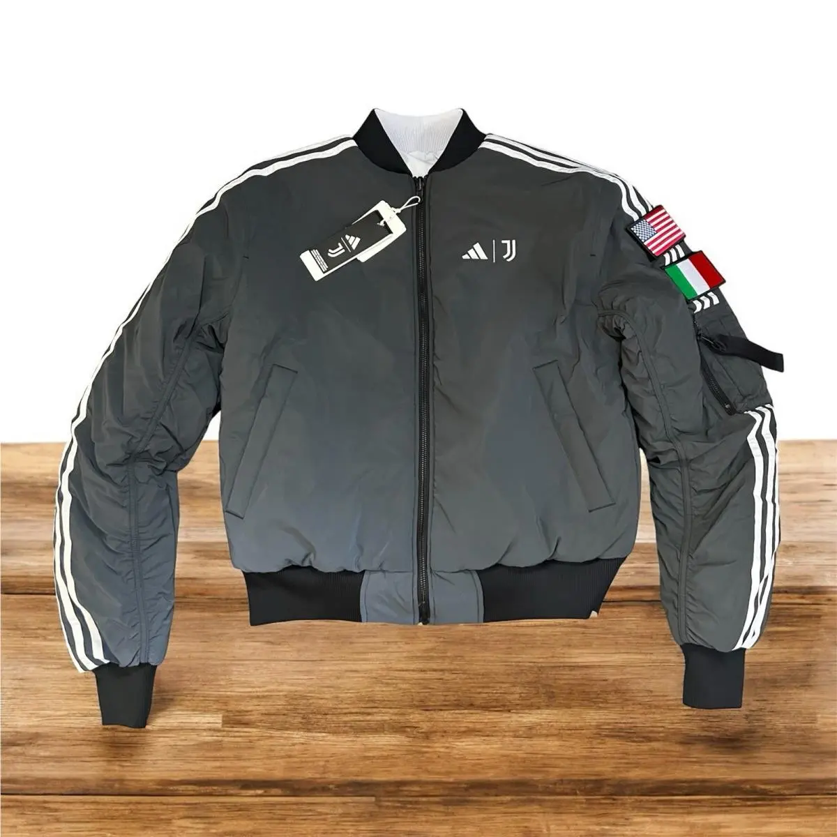 Juventus Reversible Jacket X Nasa JE2130 Men Size S Usa Italy Flag by Adidas