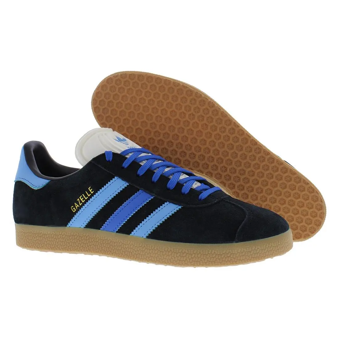 Gazelle Suede Womens Shoes Size 8 Color: Core Black/blue/light Blue by Adidas