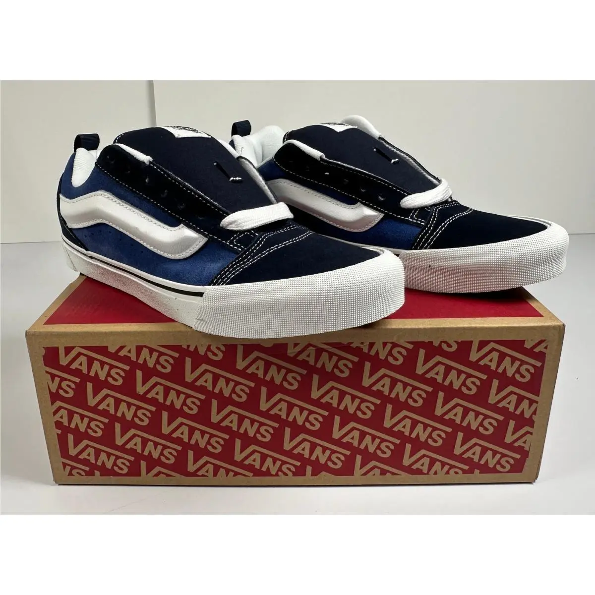 Knu Skool Skate Shoes Navy/true White Size M9.5 W11 024S by Vans