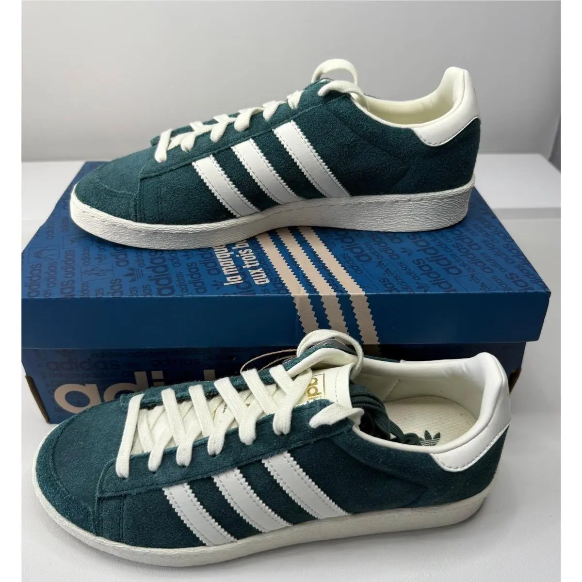 Jabbar Lo Aurora Green Ivy Cloud Sneakers JR4354 Mens 8 Womens 9 by Adidas