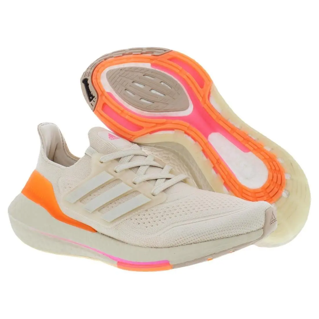 Adidas Ultraboost 21 Womens Shoes Size 7 Color: Halo Ivory/halo Ivory/ultra Pop