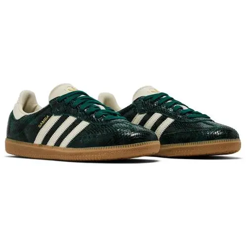 Adidas Women`s Samba Og Snakeskin Pack Collegiate Green Size 7.5
