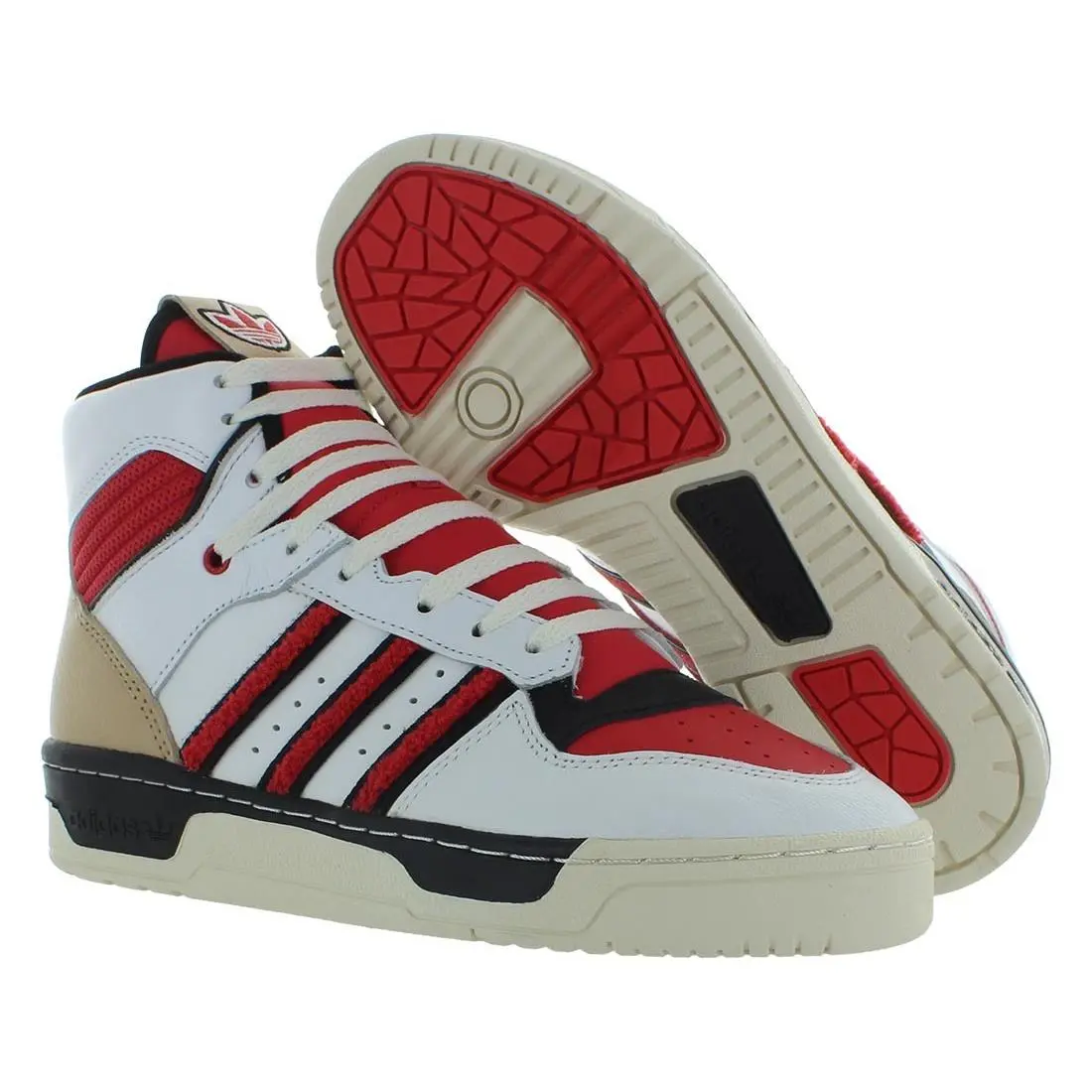 Adidas Rivalry High Mens Shoes Size 5 Color: Footwear White/glory Red/core