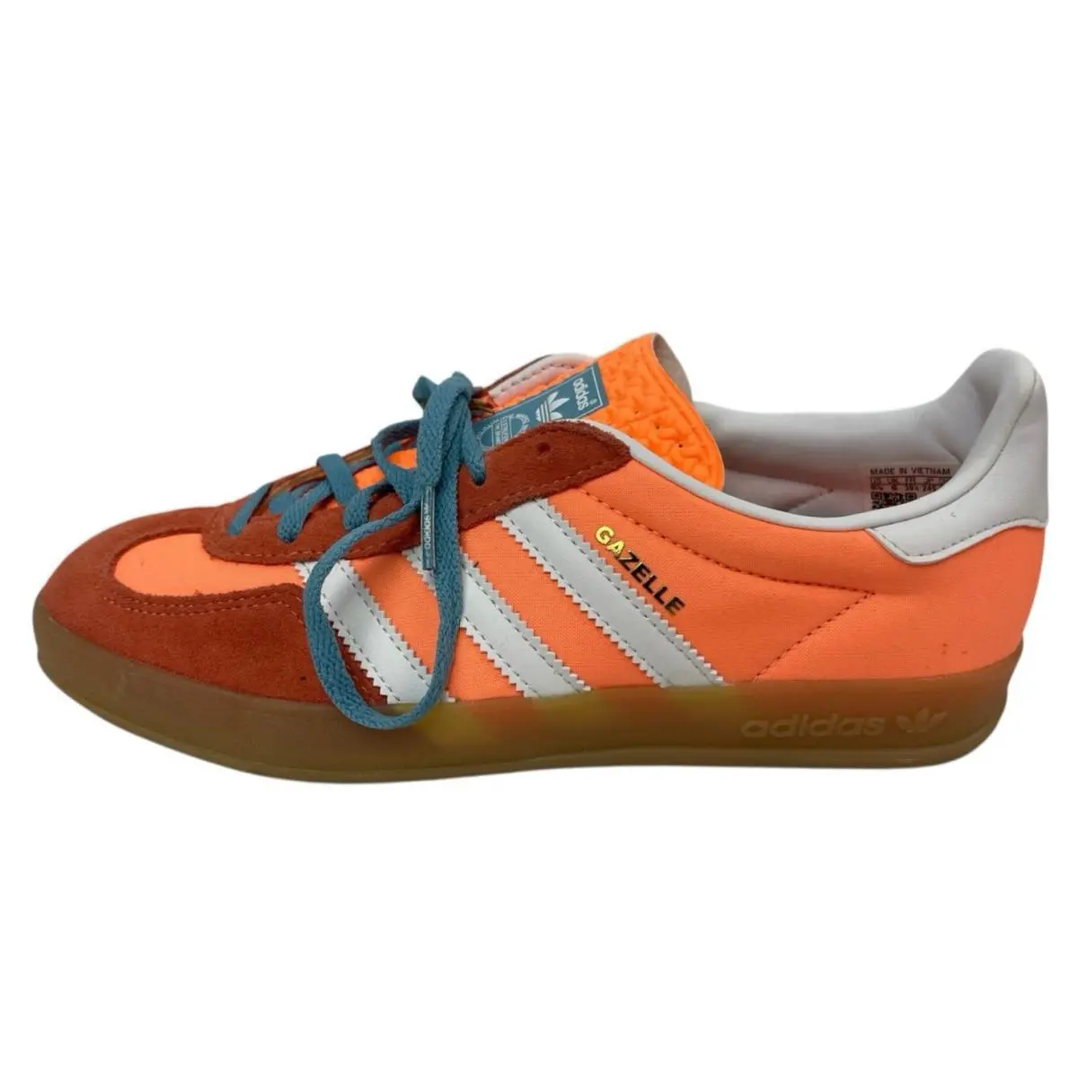 Gazelle Indoor Orange Low Top Lace Up Athletic Sneakers Shoes Sz 6.5 by Adidas