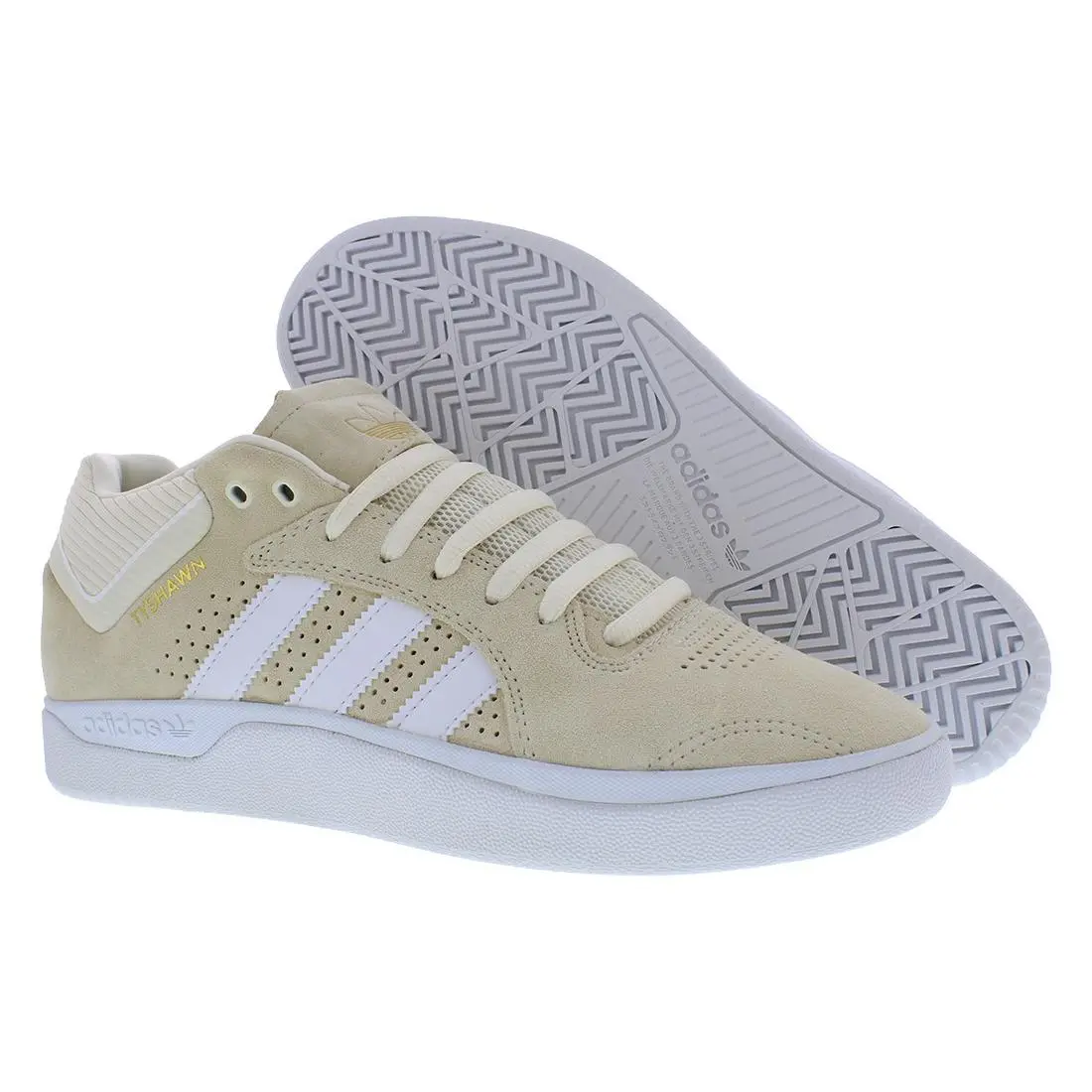 Adidas Tyshawn Mens Shoes Size 13 Color: Off White/cloud White/cloud White - Off White/Cloud White/Cloud White, Main: Beige