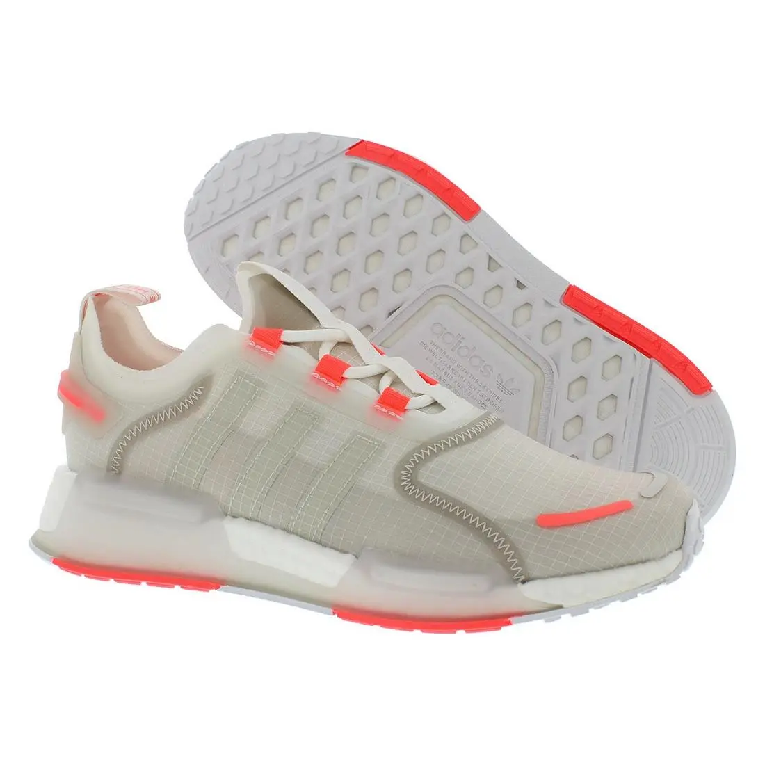 Adidas Nmd V3 GS Girls Shoes Size 5.5 Color: White/light Grey/coral