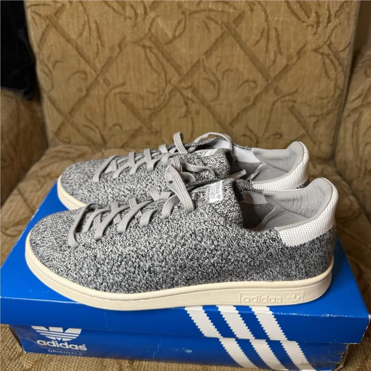 Adidas Stan Smith Primeknit PK Grey Wool Men’s Size 7.5 S80069