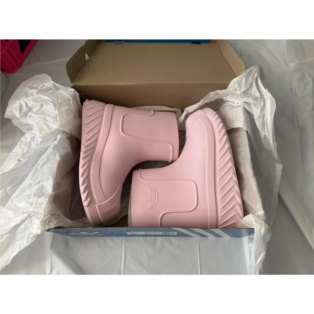 Adidas Adifom Superstar Boot IE0389 A Women`s Size 9.5 Clear Pink