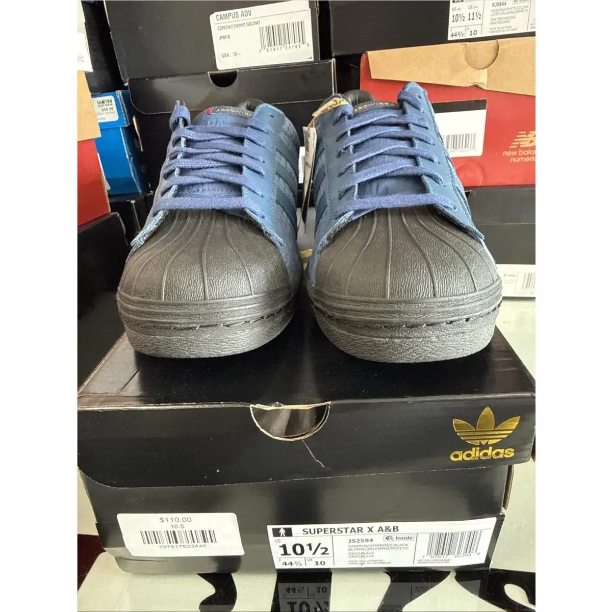 Originals Superstar X A B Men`s Shoes JS2594 Night Marine Size 10.5 by Adidas