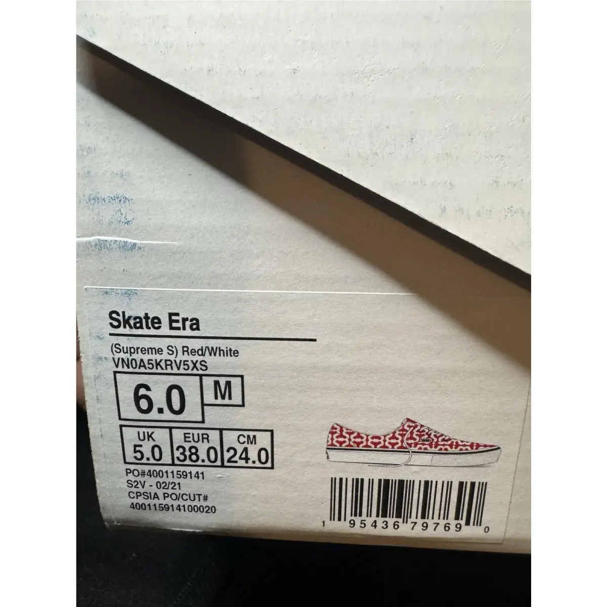 Vans shoes - VANS Era - Era - VN0A5KRV5XS - Red, Manufacturer: Red/White 6