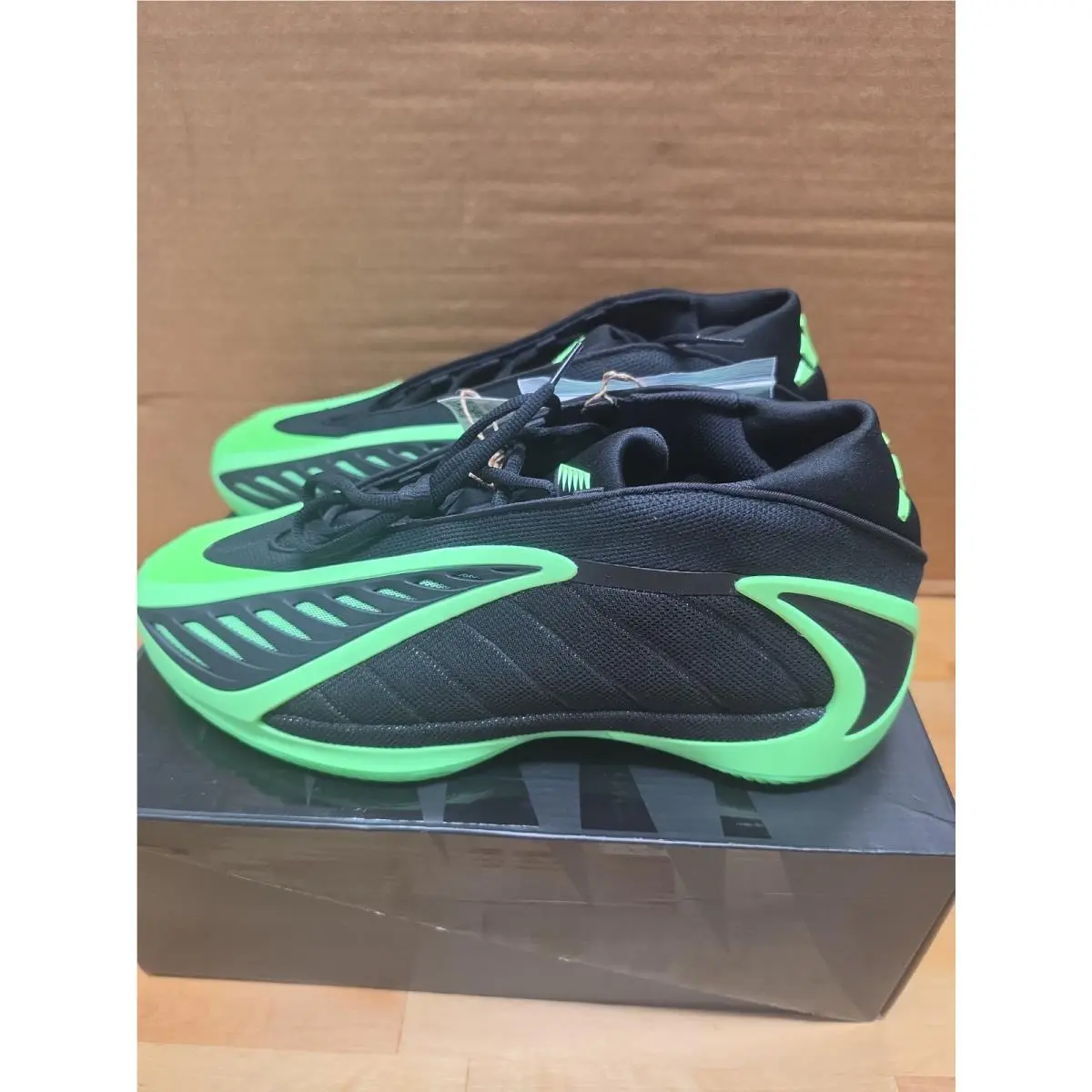 Anthony Edwards 2 Basketball Shoes Black Lime Green Men Size 12 by Adidas