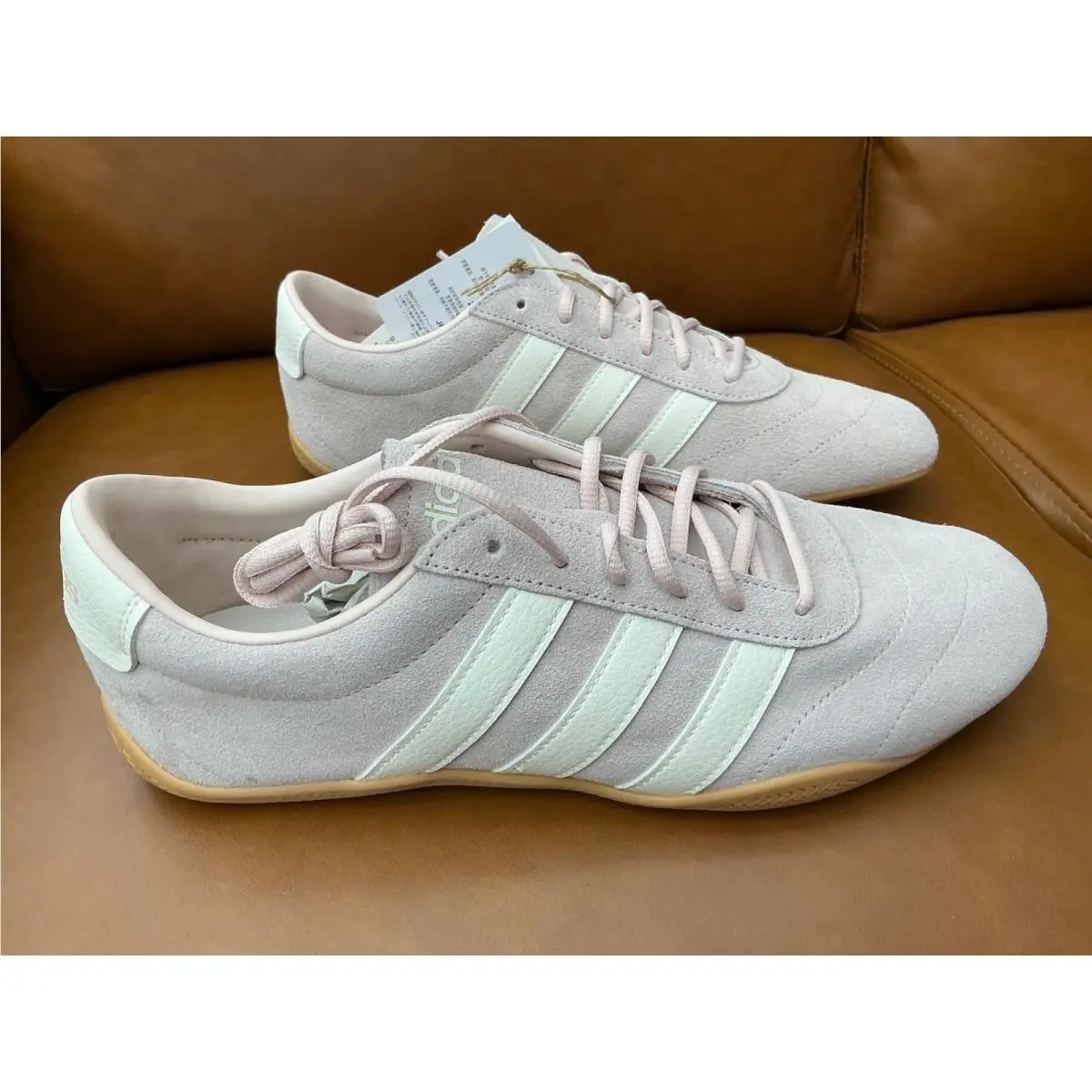 Grand Court Lo Women Size 10.5 Pink Suede Gum Sole by Adidas