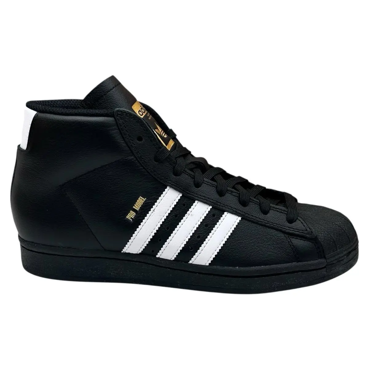 Pro Model Adv High Top Leather Sneakers Mens 6.5/Womens 7.5-8 Black-white by Adidas