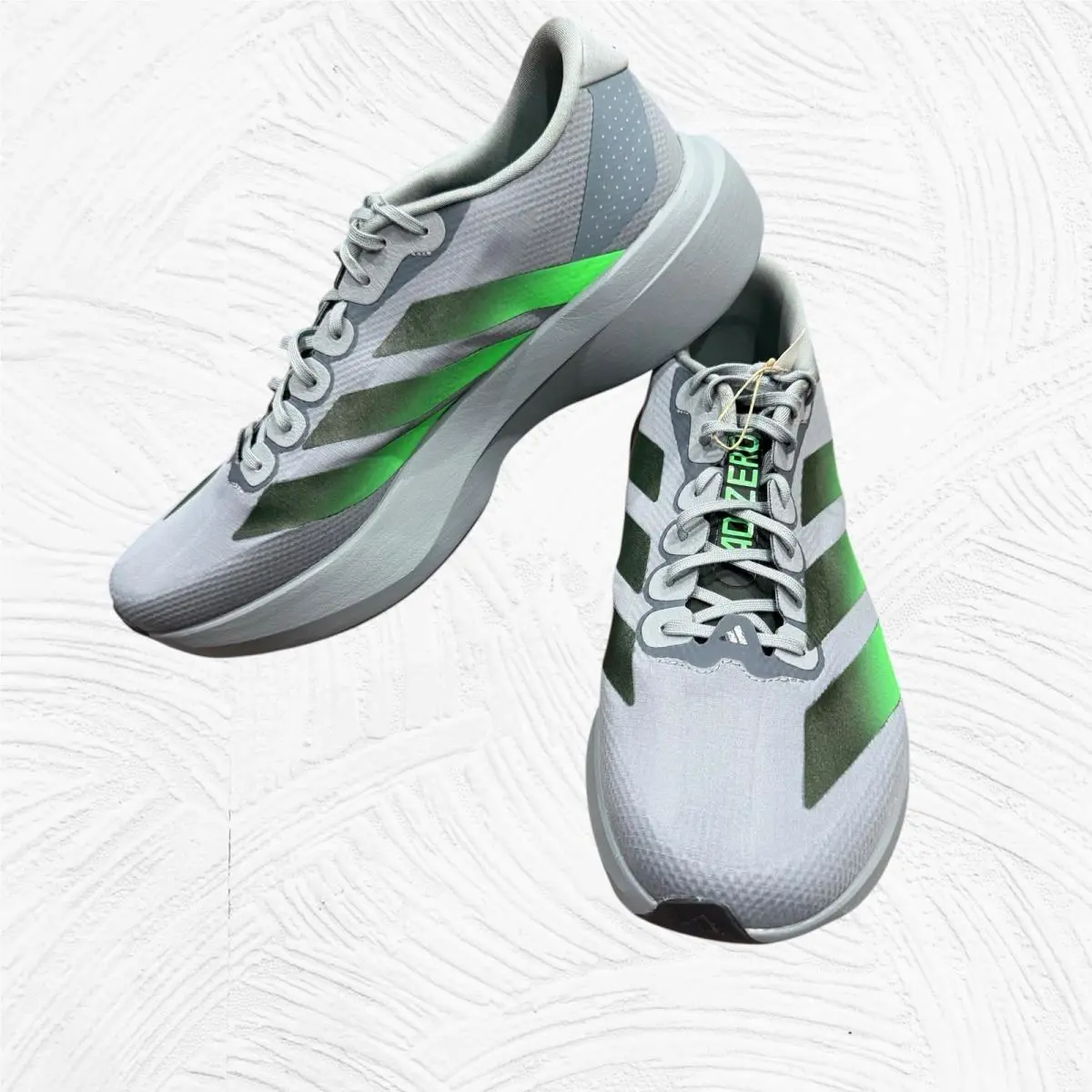 Adidas Adizero Sz 12 Evo SL Woven Gray Green Carbon Men’s Running KI6927