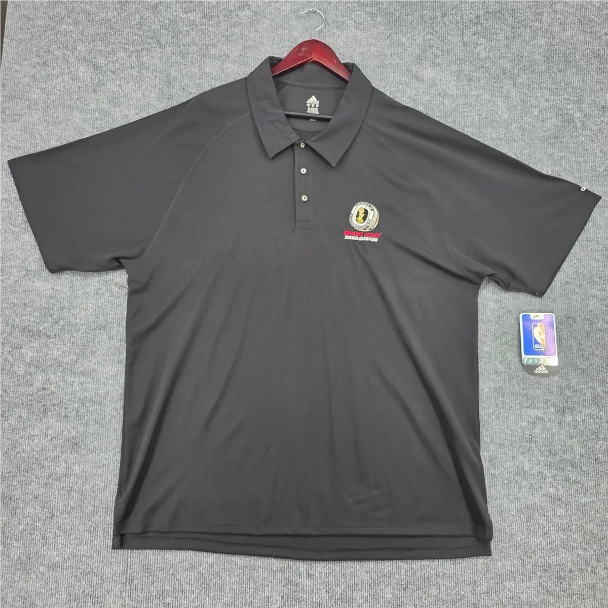Miami Heat 2006 Nba Champions Polo Shirt Mens 2XL Black 1987A 06 Nba Nos by Adidas