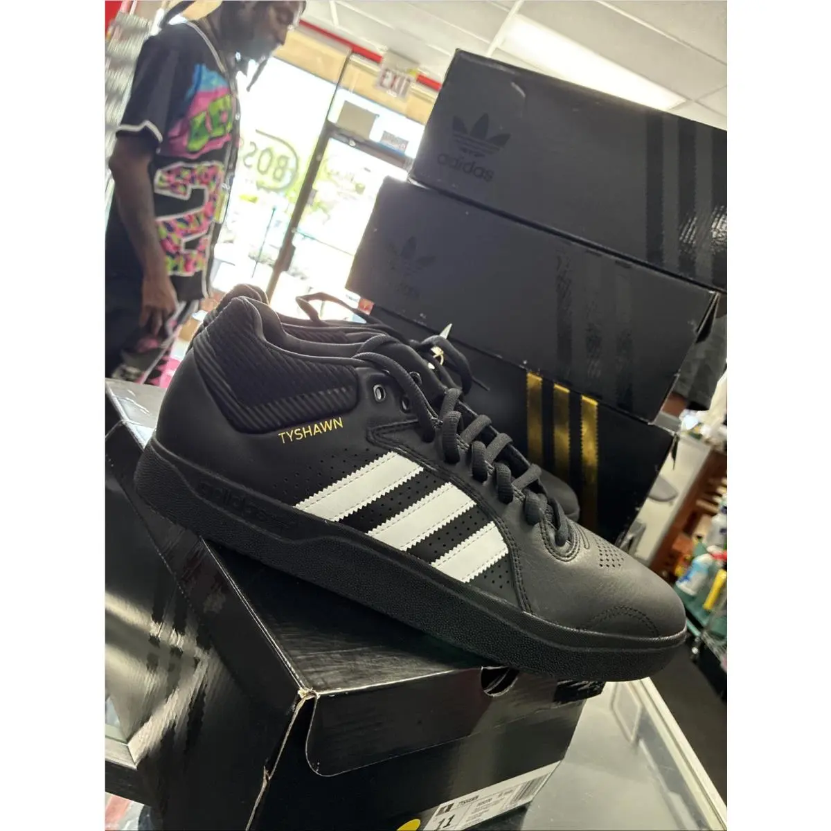 Tyshawn Core Black White Gold Skate Shoes IG5270 Men`s Sizes 11 by Adidas