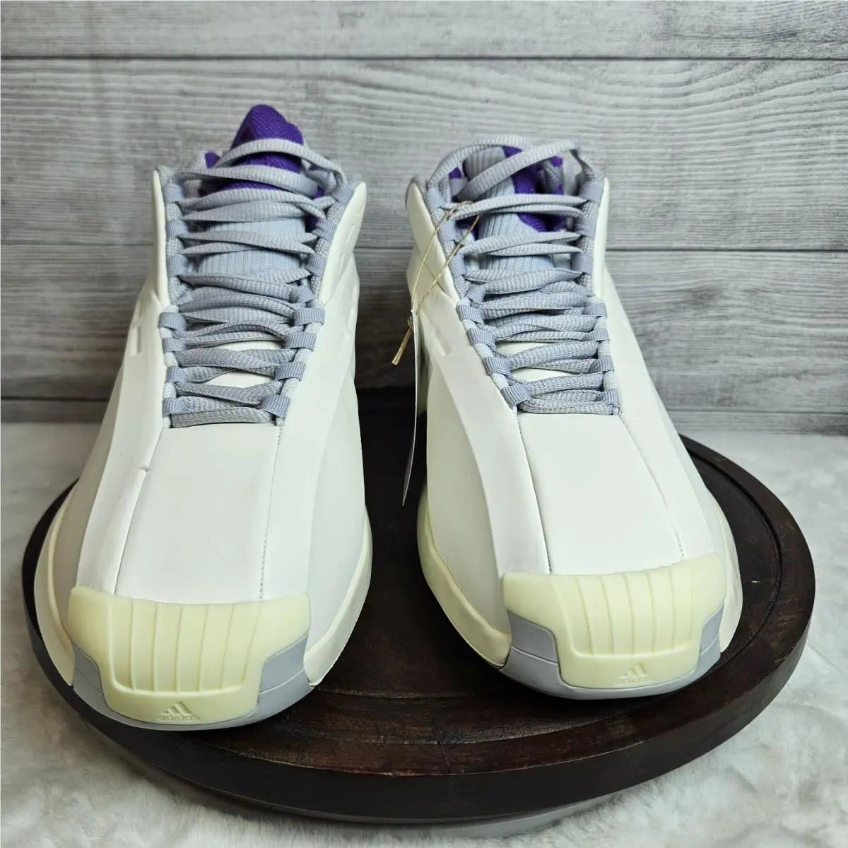 Adidas shoes - adidas Crazy 1 - Crazy - Ivory, Manufacturer: Cream White/Light Solid Grey/Active Purple 5