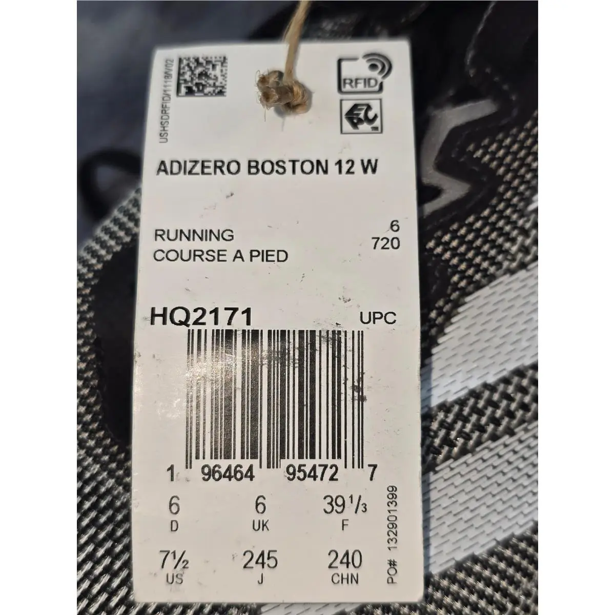 Adidas shoes - Adizero Boston 12 - Adizero Boston - Trainer running - Black 6