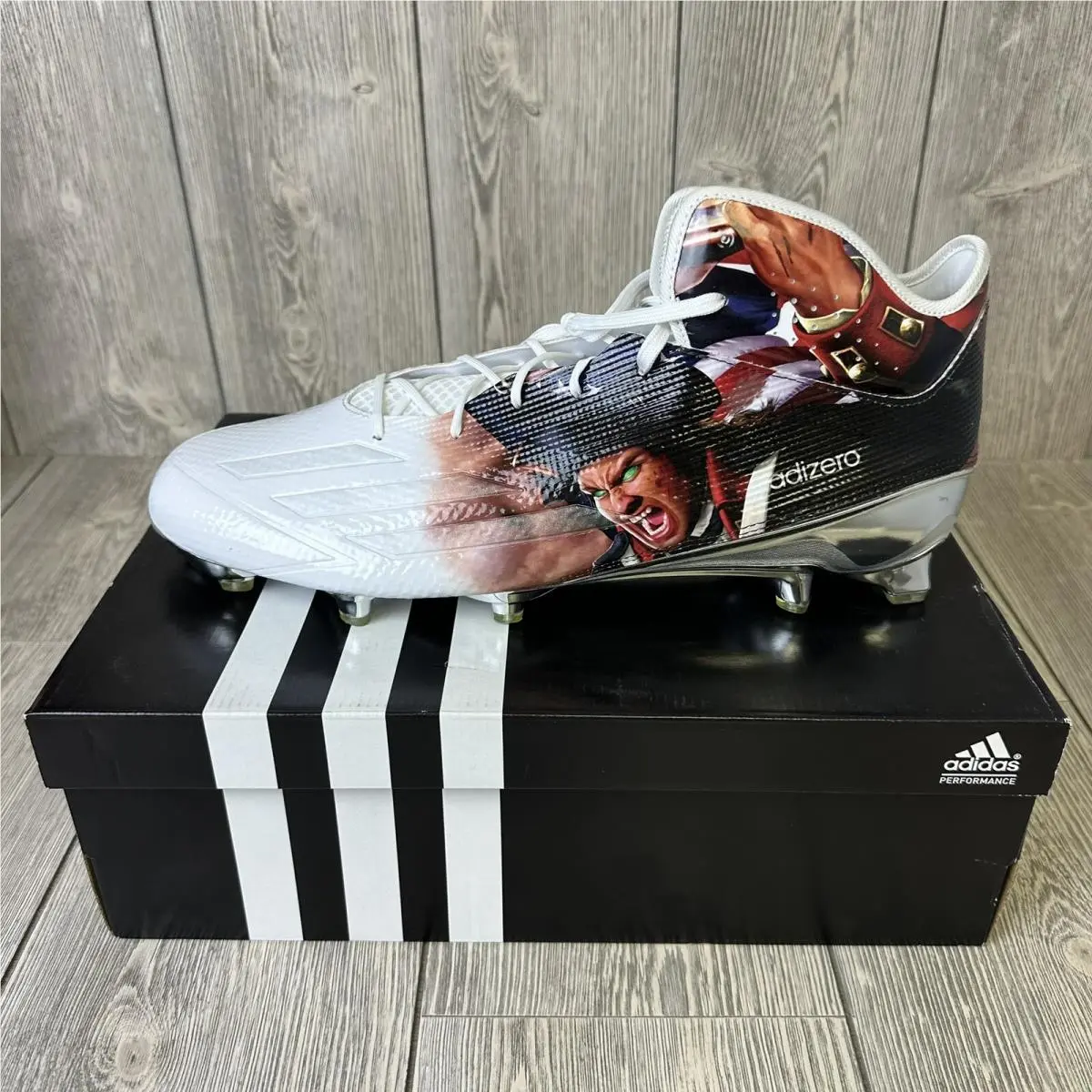 Adizero 5-Star 5.0 Mid Uncaged Football Cleats Men’s 18 Patriot Rare by Adidas
