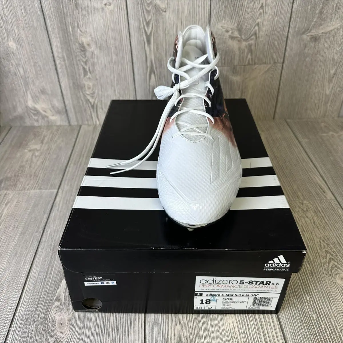 Adidas shoes - Adidas Adizero 5-Star 5.0 Mid Uncaged - AQ7816 - White (UPC: 0889138541148) 1